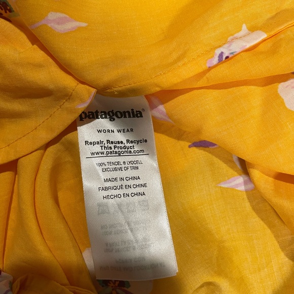 Patagonia Floral Tencel Summer Dress EUC, size M - Picture 6 of 8